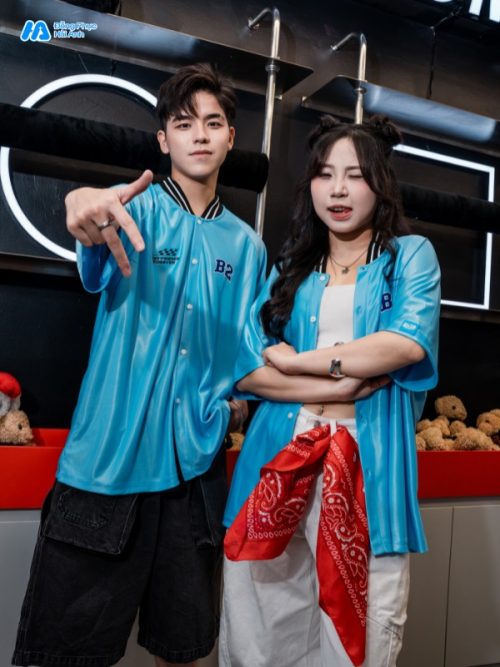 Áo sơ mi Flexin màu xanh da trời