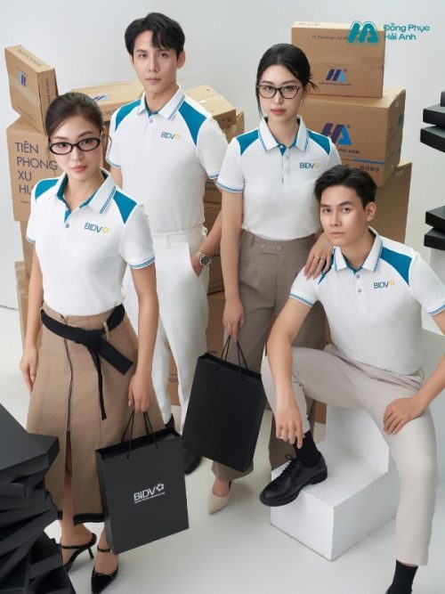 Mẫu Áo Polo Đồng Phục BIDV Màu Trắng - 5