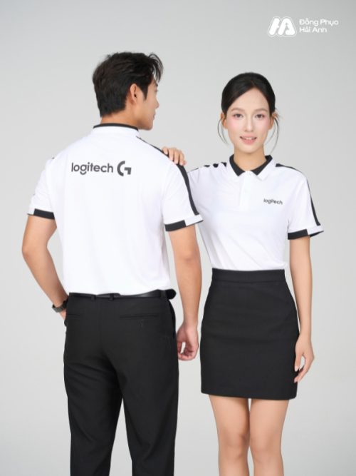 Mẫu Áo Polo Đồng Phục Công Ty Aircool Màu Đen - 2