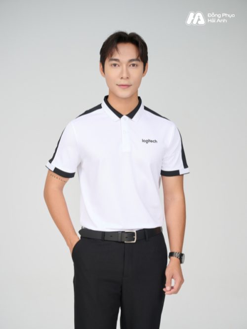 Mẫu Áo Polo Đồng Phục Công Ty Aircool Màu Đen - 3