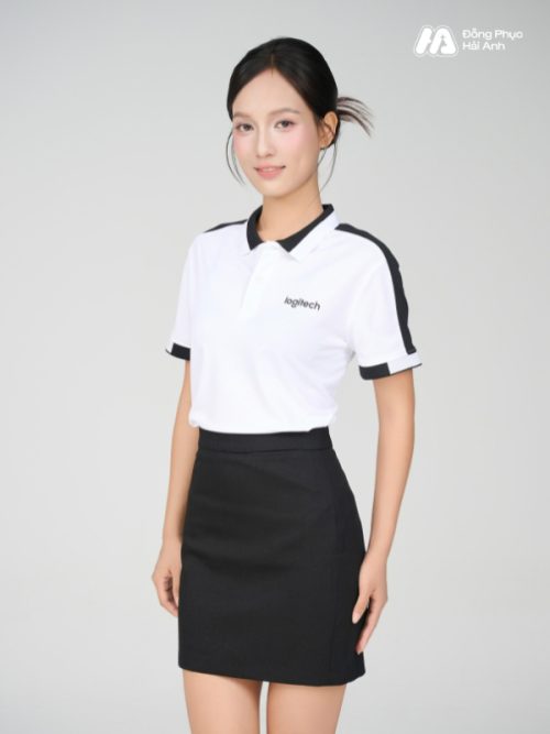 Mẫu Áo Polo Đồng Phục Công Ty Aircool Màu Đen - 4