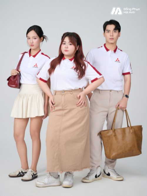 Mẫu Áo Polo Đồng Phục Công Ty Aircool Màu Đỏ Đô - 3