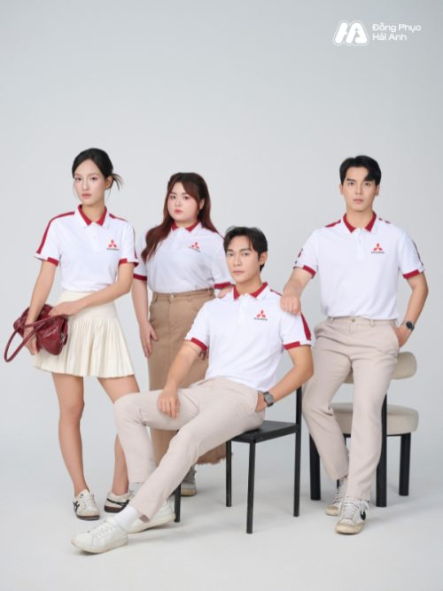 Mẫu Áo Polo Đồng Phục Công Ty Aircool Màu Đỏ Đô - 4