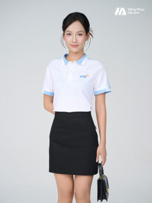 Mẫu Áo Polo Đồng Phục Công Ty Aircool Màu Xanh Biển Nhạt - 4