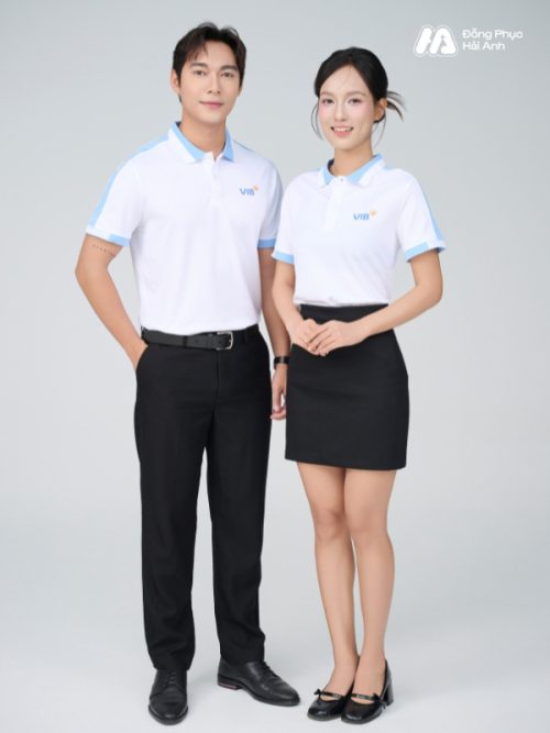 Mẫu Áo Polo Đồng Phục Công Ty Aircool Màu Xanh Biển Nhạt - 3