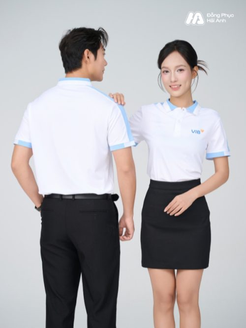 Mẫu Áo Polo Đồng Phục Công Ty Aircool Màu Xanh Biển Nhạt - 2