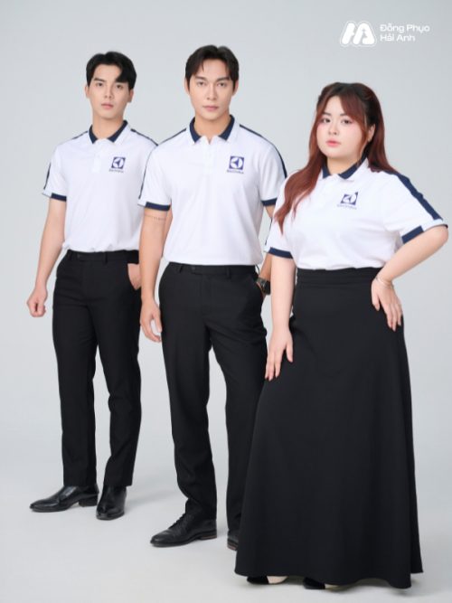Mẫu Áo Polo Đồng Phục Công Ty Aircool Màu Xanh Đen - 4