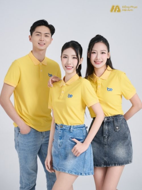 Mẫu Áo Polo Đồng Phục Công Ty Be Màu Vàng Cúc
