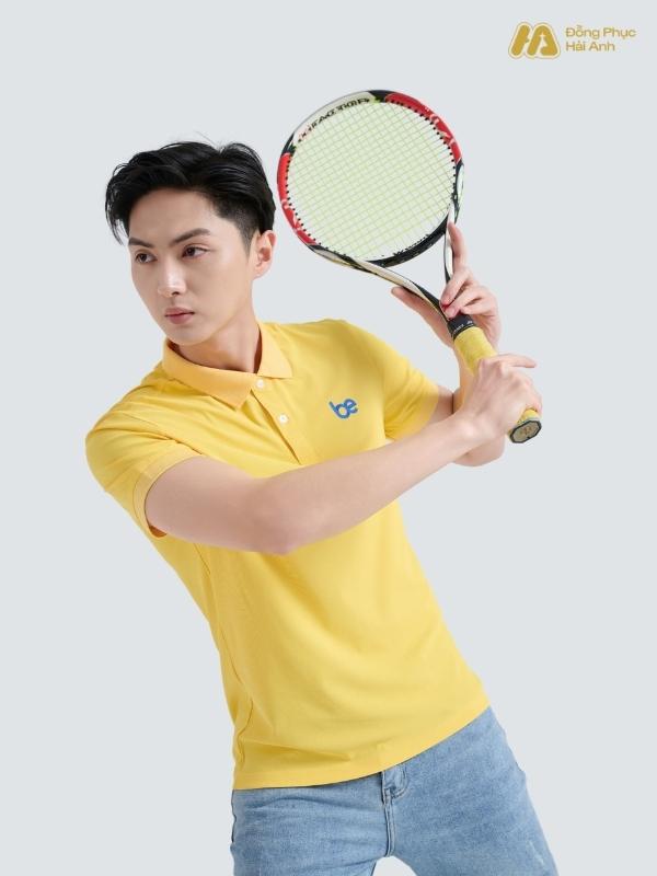 Mẫu Áo Polo Đồng Phục Công Ty Be Màu Vàng Cúc - 3