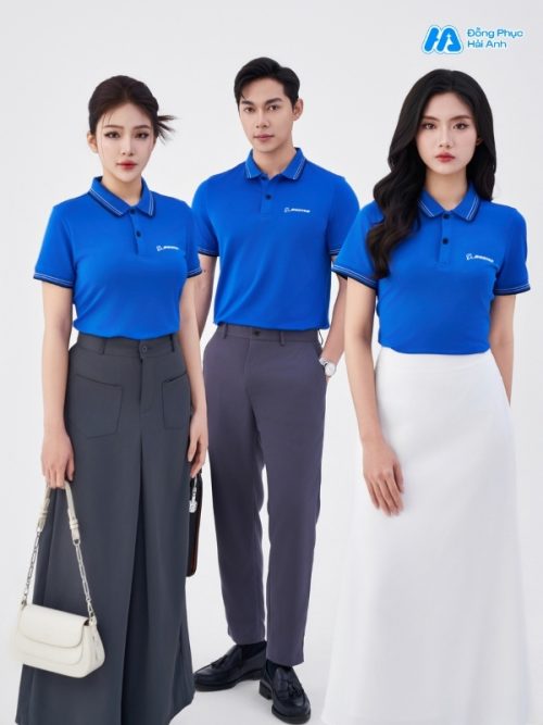 Mẫu Áo Polo Đồng Phục Công Ty Boeing Màu Bích - 2