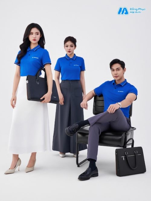 Mẫu Áo Polo Đồng Phục Công Ty Boeing Màu Bích - 3