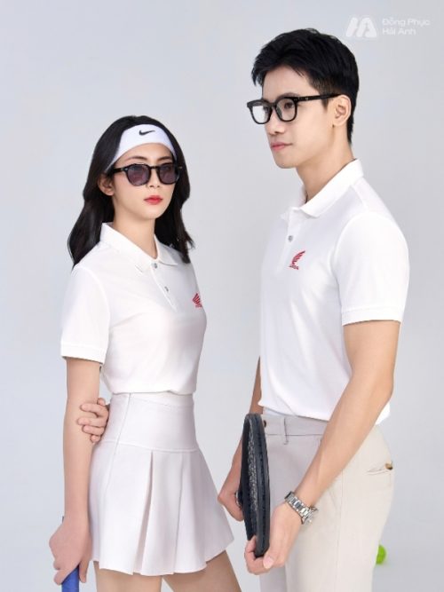 Mẫu Áo Polo Đồng Phục Công Ty Honda Màu Trắng - 1