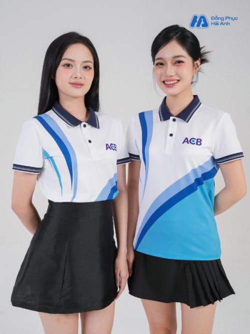 Mẫu Áo Polo Đồng Phục Công Ty In Chuyển Nhiệt ACB - 1