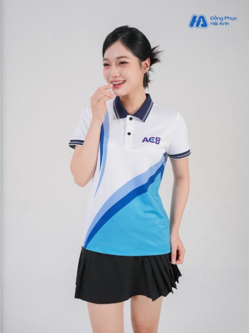 Mẫu Áo Polo Đồng Phục Công Ty In Chuyển Nhiệt ACB - 3