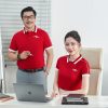 Mẫu Áo Polo Đồng Phục Công Ty Intersection Màu Đỏ Vietjet Air - 1