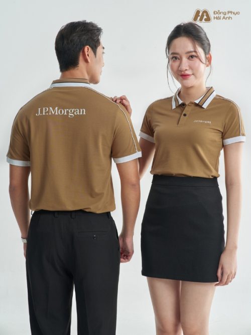 Mẫu Áo Polo Đồng Phục Công Ty Intersection Màu Nâu Cafe J.P.Morgan - 1