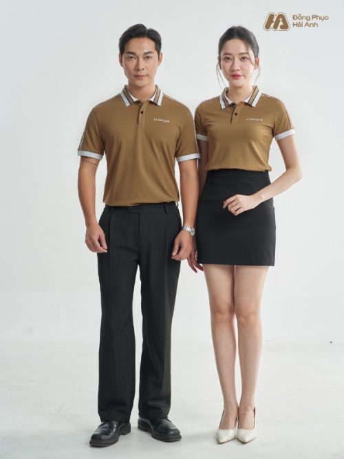 Mẫu Áo Polo Đồng Phục Công Ty Intersection Màu Nâu Cafe J.P.Morgan - 2