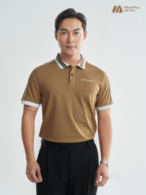 Mẫu Áo Polo Đồng Phục Công Ty Intersection Màu Nâu Cafe J.P.Morgan - 3