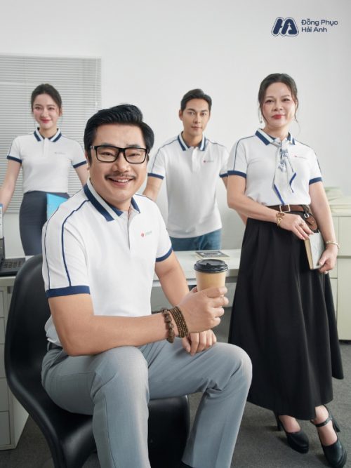 Mẫu Áo Polo Đồng Phục Công Ty Intersection Màu Trắng Gạo VPBank - 3