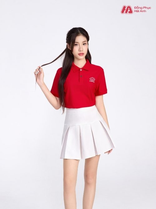 Mẫu Áo Polo Đồng Phục Công Ty Kinh Đô Màu Đỏ - 3