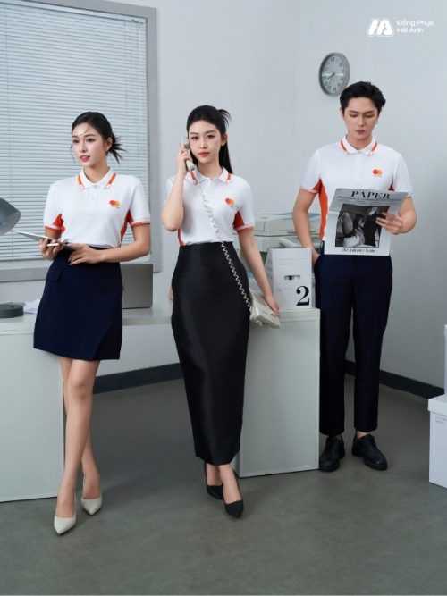 Mẫu Áo Polo Đồng Phục Công Ty Mastercard Màu Trắng Gạo - 4
