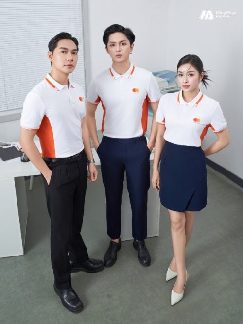 Mẫu Áo Polo Đồng Phục Công Ty Mastercard Màu Trắng Gạo - 3