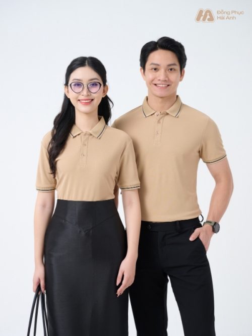 Mẫu Áo Polo Đồng Phục Công Ty Màu Be - 2