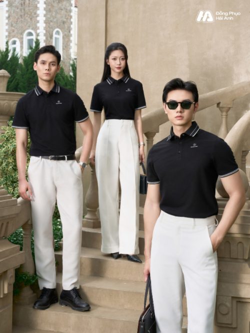 Mẫu Áo Polo Đồng Phục Công Ty Timeless Màu Đen - 2