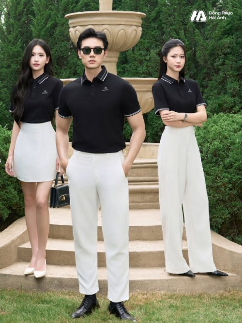 Mẫu Áo Polo Đồng Phục Công Ty Timeless Màu Đen - 3