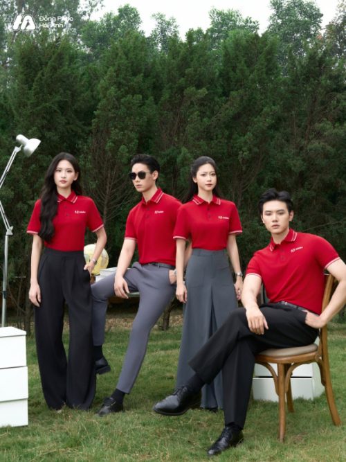 Mẫu Áo Polo Đồng Phục Công Ty Timeless Màu Đỏ - 4
