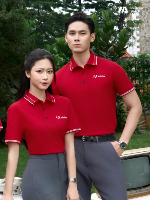 Mẫu Áo Polo Đồng Phục Công Ty Timeless Màu Đỏ - 1