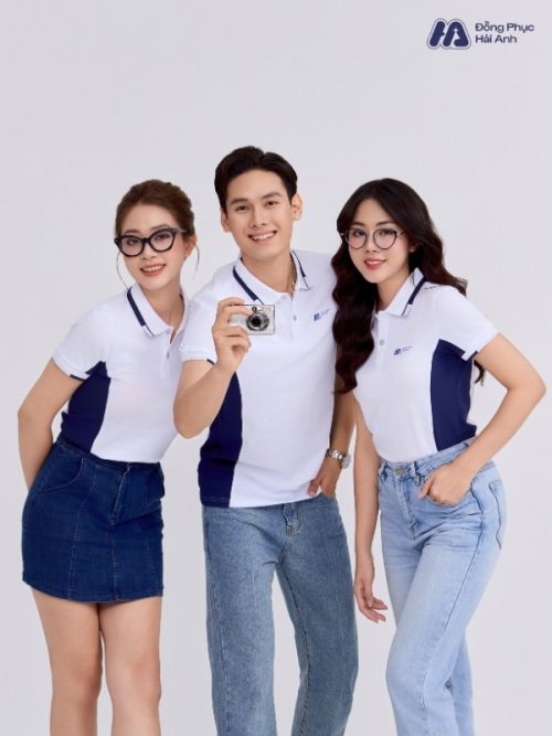 Mẫu Áo Polo Đồng Phục Công Ty Màu Trắng Gạo - 3