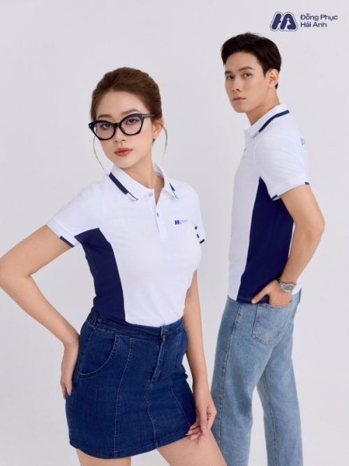 Mẫu Áo Polo Đồng Phục Công Ty Màu Trắng Gạo - 1