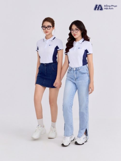 Mẫu Áo Polo Đồng Phục Công Ty Màu Trắng Gạo - 4