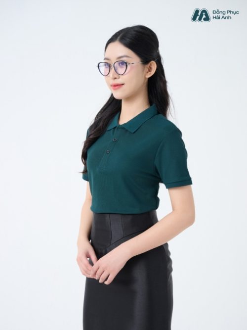 Mẫu Áo Polo Đồng Phục Công Ty Màu Xanh Ve Chai-5