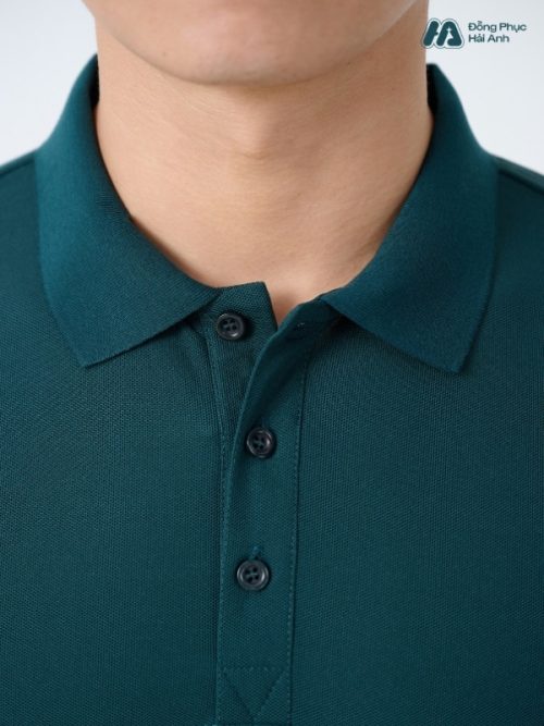 Mẫu Áo Polo Đồng Phục Công Ty Màu Xanh Ve Chai-4