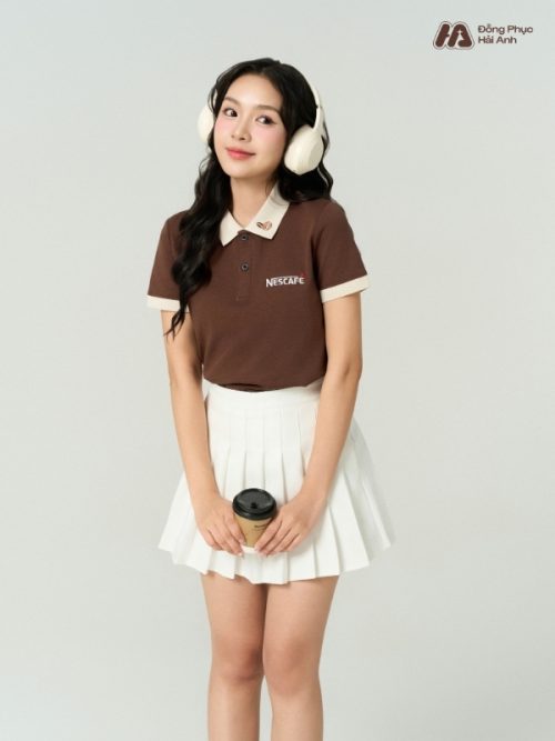 Mẫu Áo Polo Đồng Phục Công Ty Nescafe Màu Nâu - 2