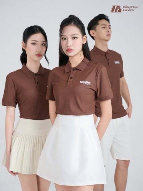 Mẫu Áo Polo Đồng Phục Công Ty Nestle Màu Nâu - 1