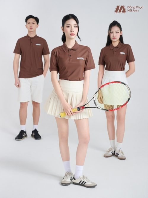 Mẫu Áo Polo Đồng Phục Công Ty Nestle Màu Nâu - 3