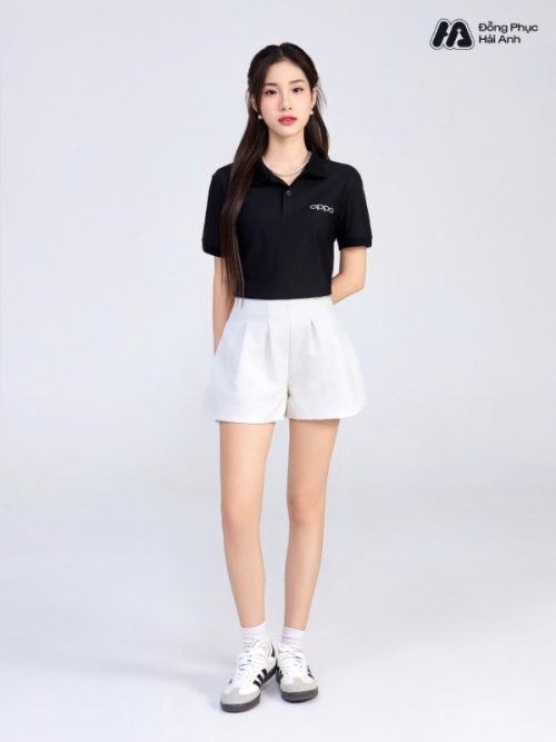 Mẫu Áo Polo Đồng Phục Công Ty Oppo Màu Đen - 4