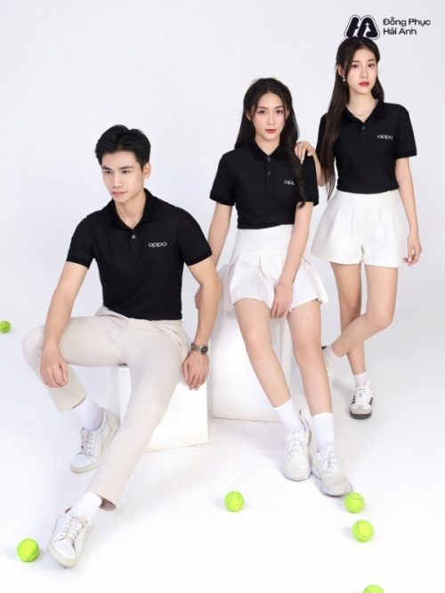 Mẫu Áo Polo Đồng Phục Công Ty Oppo Màu Đen - 2