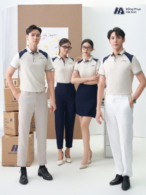 Mẫu Áo Polo Đồng Phục Công Ty PNJ Màu Be - 2