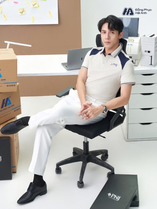 Mẫu Áo Polo Đồng Phục Công Ty PNJ Màu Be - 3