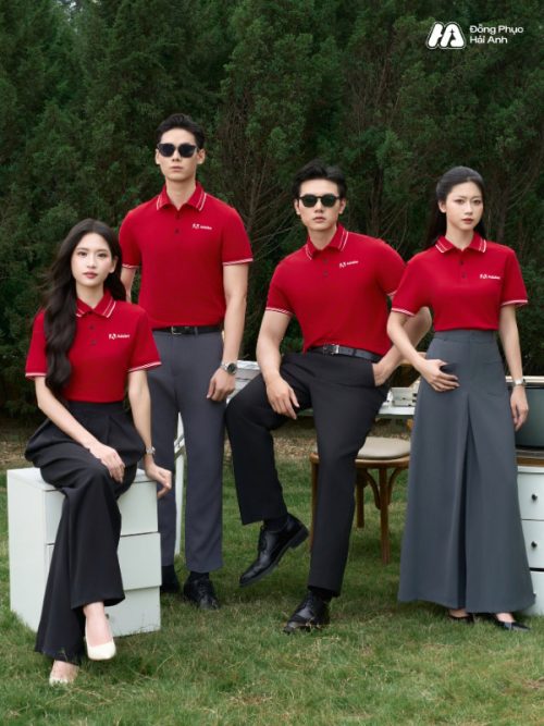 Mẫu Áo Polo Đồng Phục Công Ty Timeless Màu Đỏ - 3