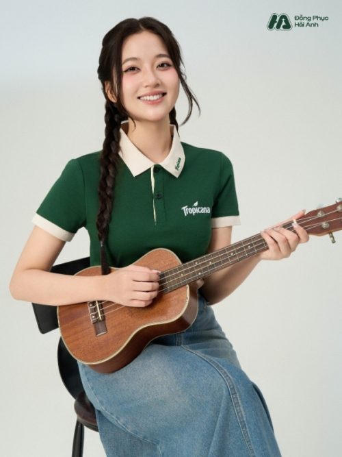 Mẫu Áo Polo Đồng Phục Công Ty Tropicana Màu Xanh Iris - 2
