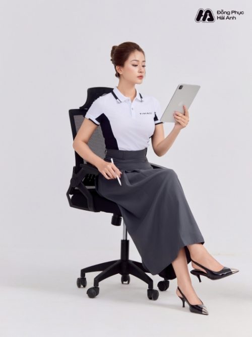 Mẫu Áo Polo Đồng Phục Công Ty Vinfast Màu Trắng - 4