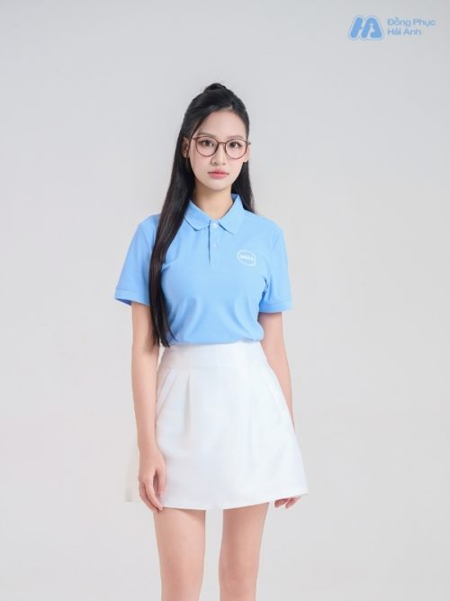 Mẫu Áo Polo Đồng Phục Công Ty Dell Màu Xanh Biển - 3