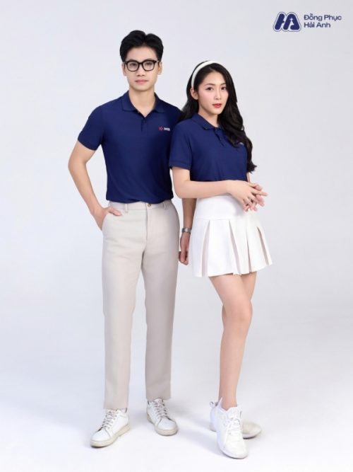 Mẫu Áo Polo Đồng Phục MB Bank Màu Xanh Than - 1