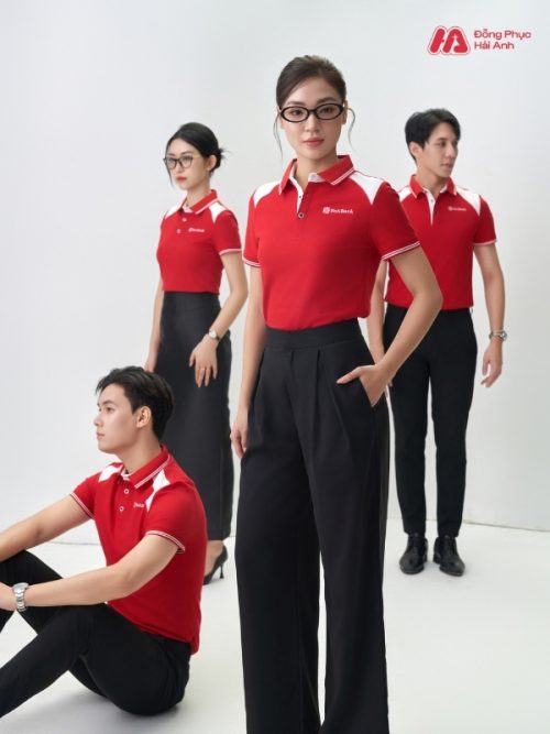 Mẫu Áo Polo Đồng Phục Seabank Màu Đỏ - 4