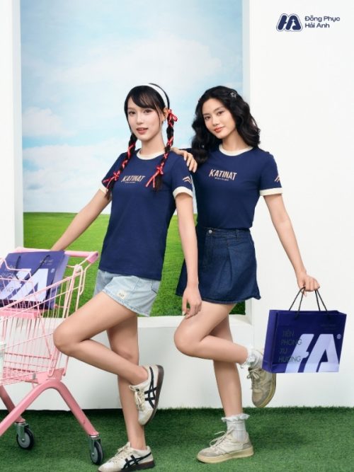 Mẫu Áo Thun Đồng Phục Katinat Màu Xanh Đen - 3